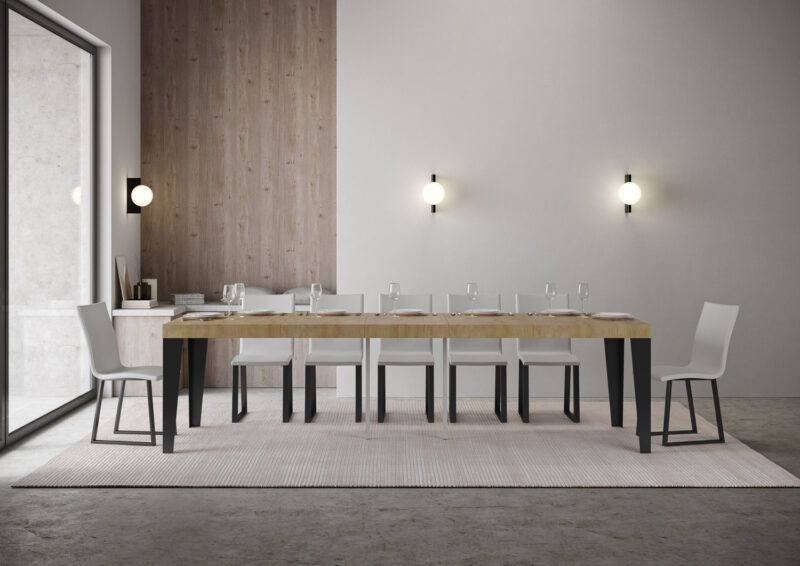 Consolle allungabile 90x40/300 cm Flame Premium quercia natura - immagine 4