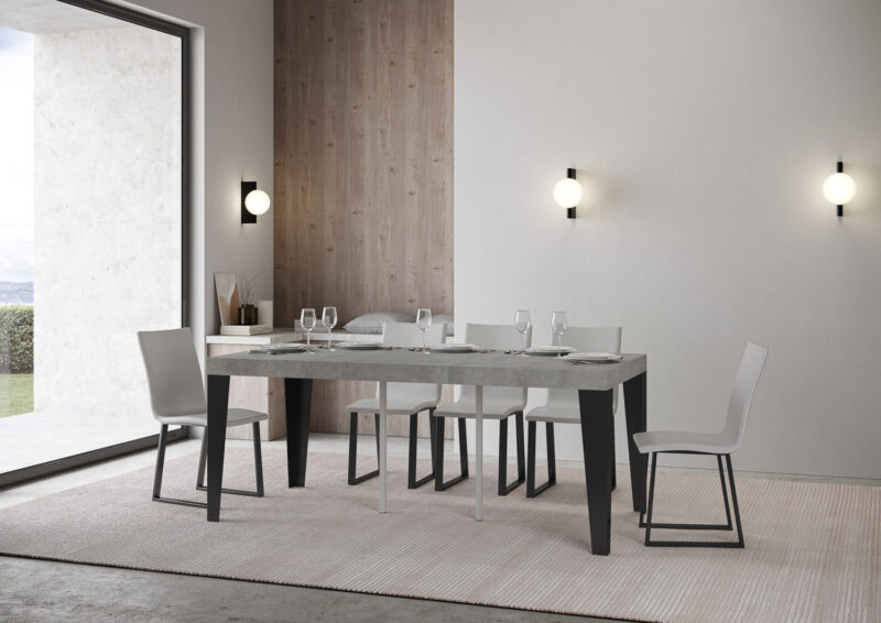 Consolle allungabile 90x40/196 cm Flame Small Premium cemento - immagine 3