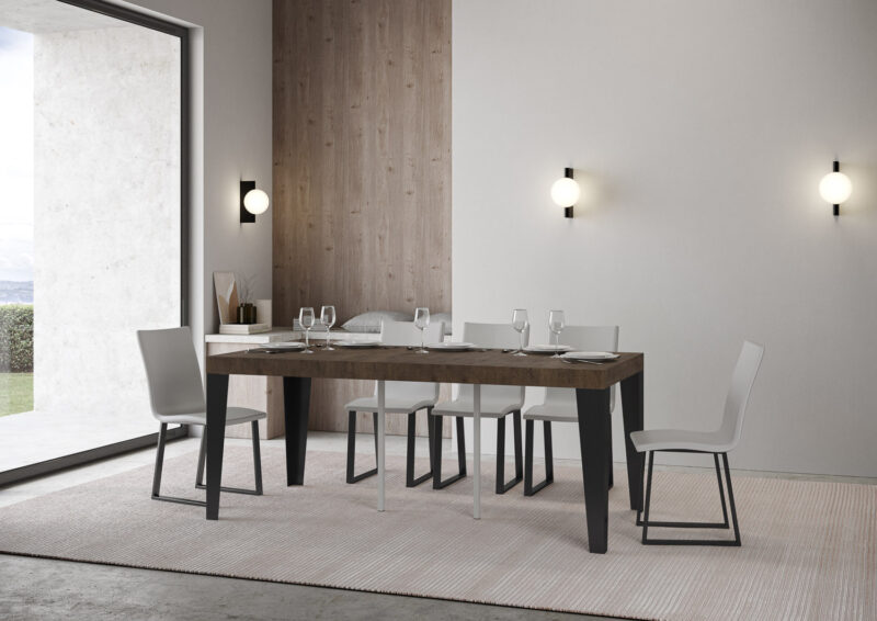 Consolle allungabile 90x40/196 cm Flame Small Premium noce - immagine 3