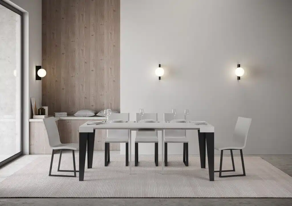 Consolle allungabile 90x40/196 cm Flame Small bianco frassino - foto 3