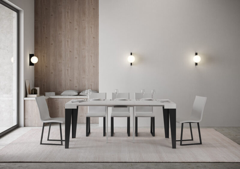Consolle allungabile 90x40/196 cm Flame Small bianco frassino - immagine 3
