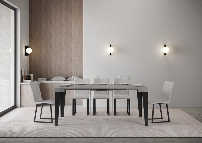 Consolle allungabile 90x40/196 cm Flame Small cemento - immagine 3