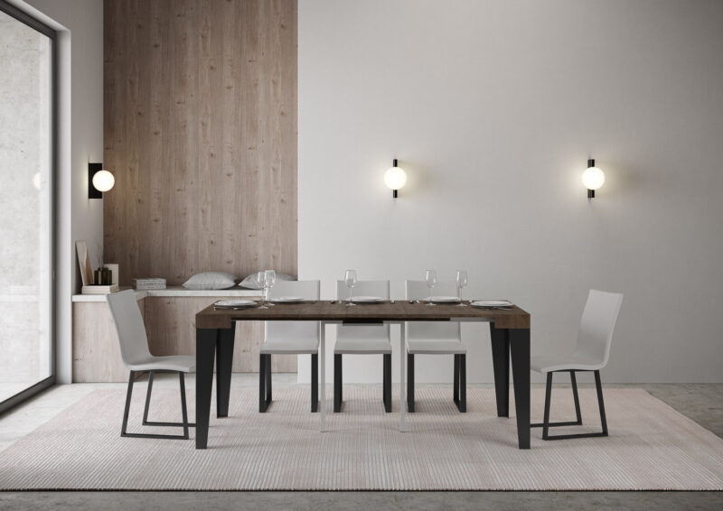 Consolle allungabile 90x40/196 cm Flame Small noce - immagine 3