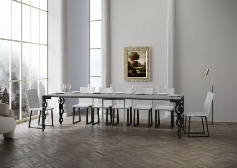 Consolle allungabile 90x40/300 cm Karamay Evolution cemento - foto 4