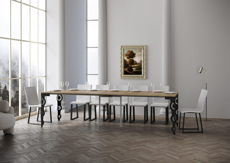 Consolle allungabile 90x40/300 cm Karamay Evolution quercia natura - immagine 4