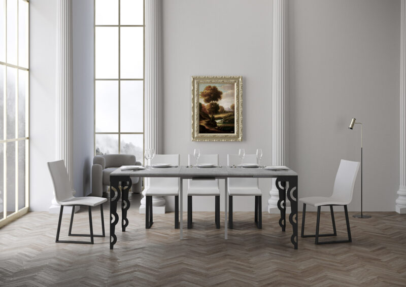 Consolle allungabile 90x40/300 cm Karamay Evolution cemento - immagine 3