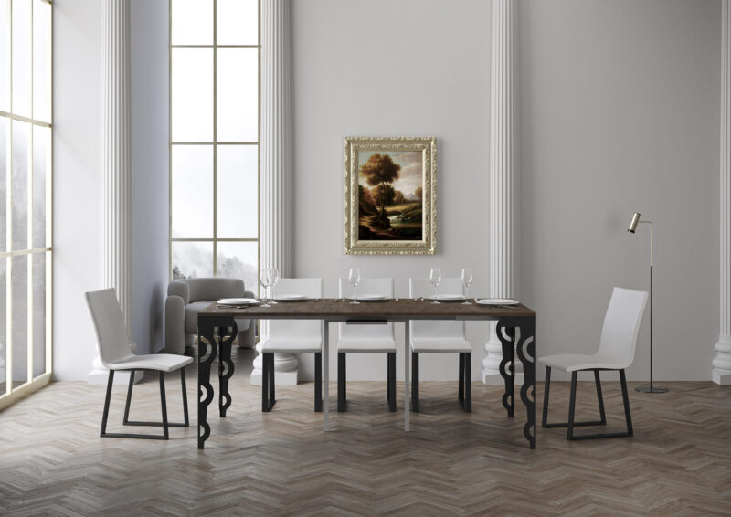 Consolle allungabile 90x40/196 cm Karamay Small Evolution noce - immagine 3