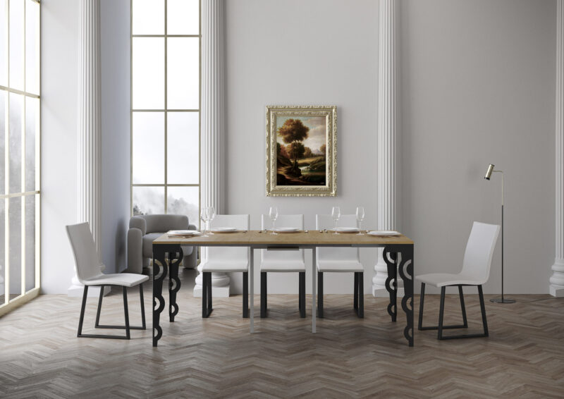 Consolle allungabile 90x40/196 cm Karamay Small Evolution quercia natura - immagine 3