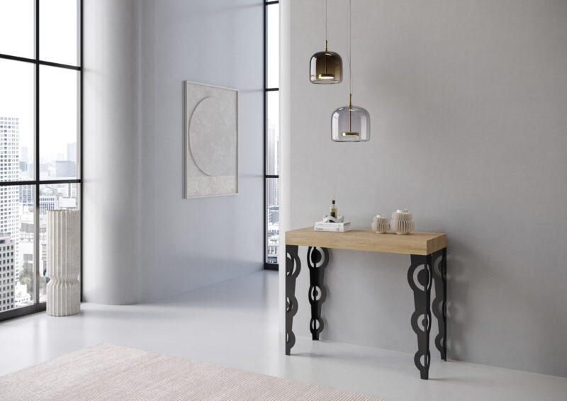 Consolle allungabile 90x40/196 cm Karamay Small quercia natura - immagine 2