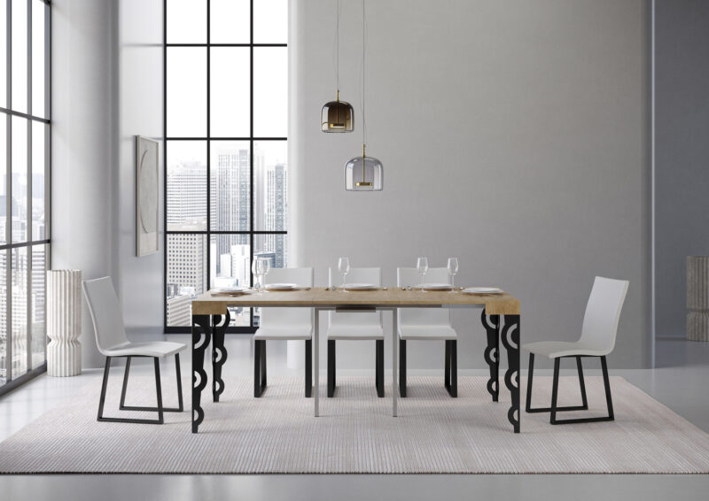 Consolle allungabile 90x40/196 cm Karamay Small quercia natura - immagine 3
