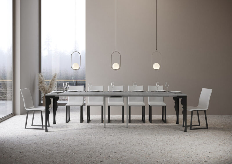 Consolle allungabile 90x40/300 cm Paxon Evolution cemento - immagine 4