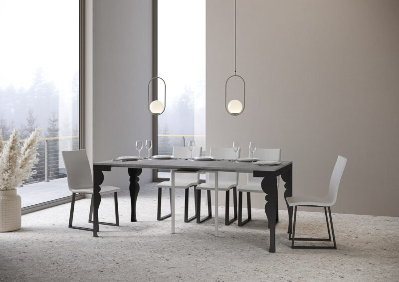 Consolle allungabile 90x40/196 cm Paxon Small Evolution cemento - immagine 3