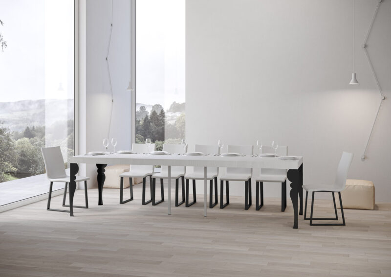 Consolle allungabile 90x40/300 cm Paxon Premium bianco frassino - immagine 4