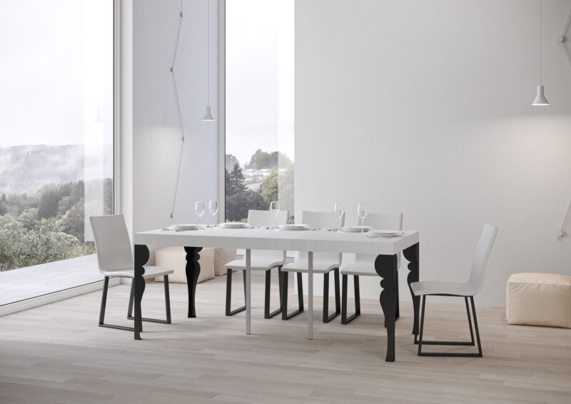Consolle allungabile 90x40/300 cm Paxon Premium bianco frassino - immagine 3