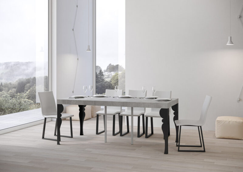 Consolle allungabile 90x40/196 cm Paxon Small Premium cemento - immagine 3