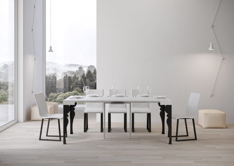 Consolle allungabile 90x40/196 cm Paxon Small bianco frassino - immagine 3