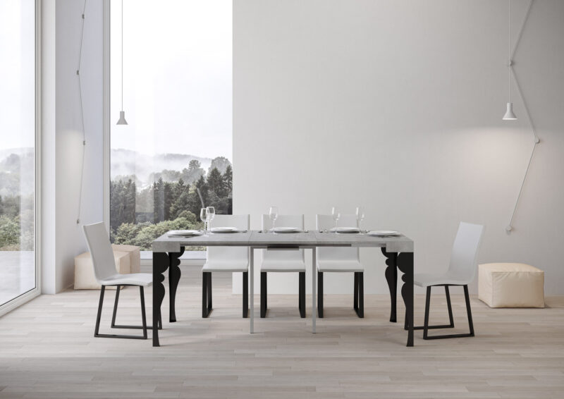 Consolle allungabile 90x40/196 cm Paxon Small cemento - immagine 3