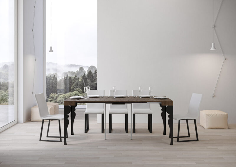 Consolle allungabile 90x40/196 cm Paxon Small noce - immagine 3