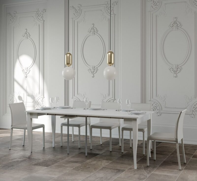 Consolle allungabile 90x48/204 cm Sciabola Small bianco frassino - immagine 3