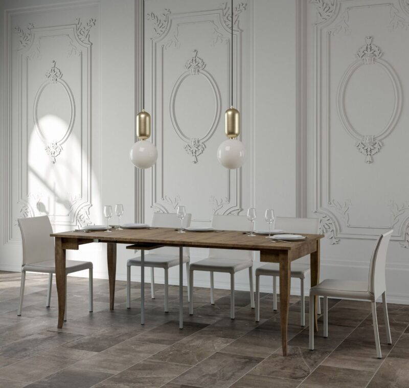 Consolle allungabile 90x48/308 cm Sciabola noce - immagine 3