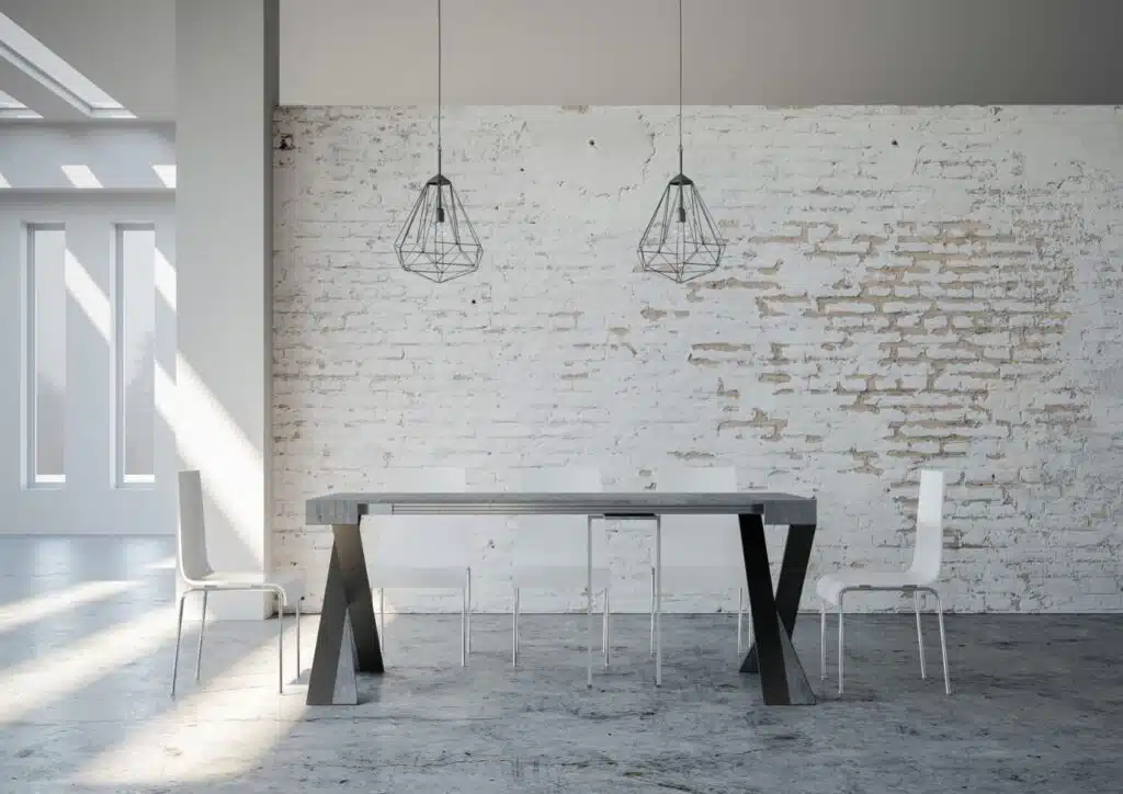Consolle allungabile 90x40/300 cm Diago cemento - foto 3
