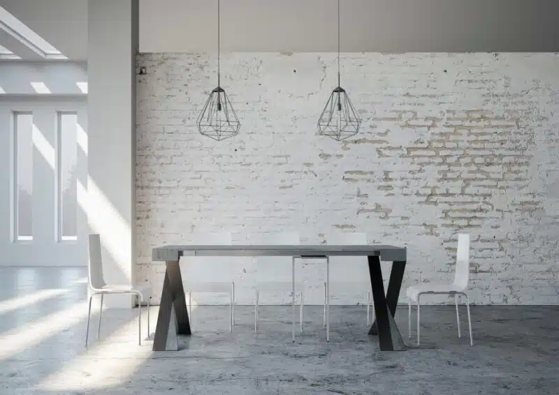 Consolle allungabile 90x40/300 cm Diago cemento - foto 3