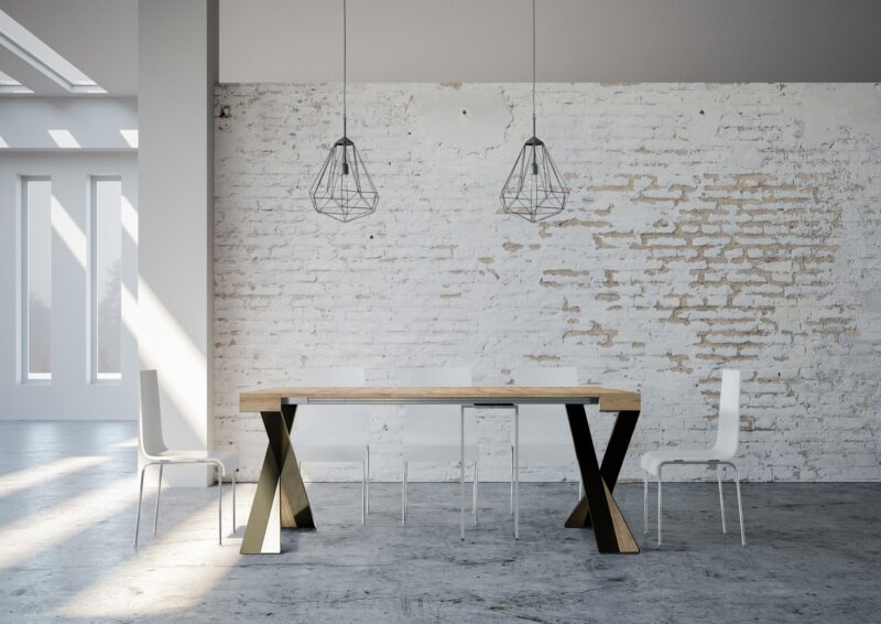 Consolle allungabile 90x40/196 cm Diago Small quercia natura - immagine 3