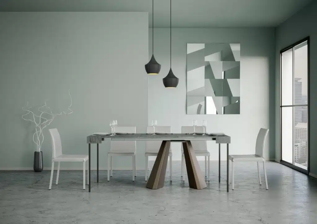 Consolle allungabile 90x40/196 cm Diamante Small cemento - foto 3