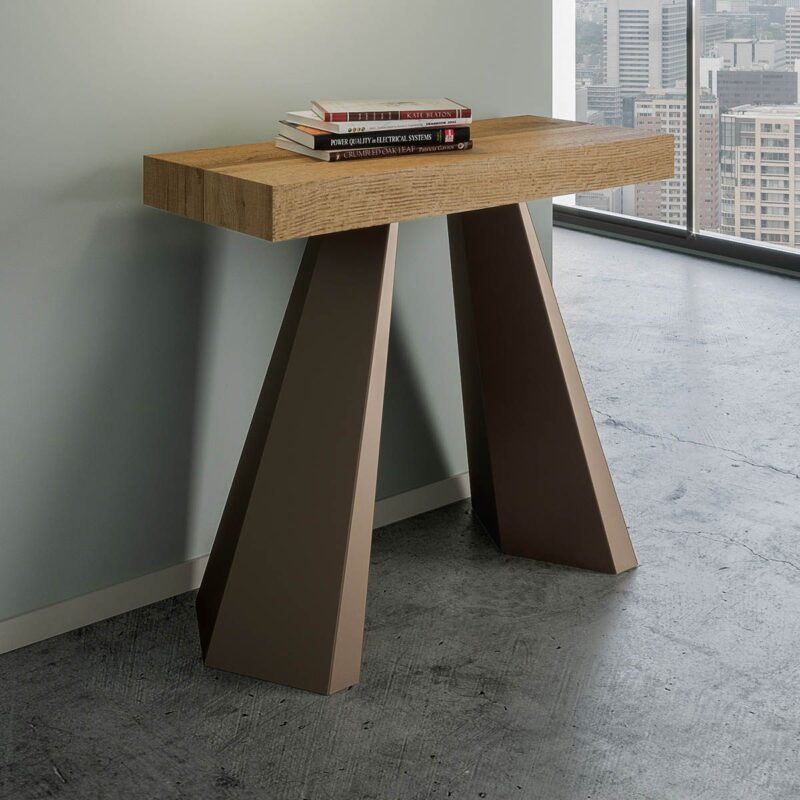 Consolle allungabile 90x40/290 cm Diamante Premium abete tinto - immagine 2