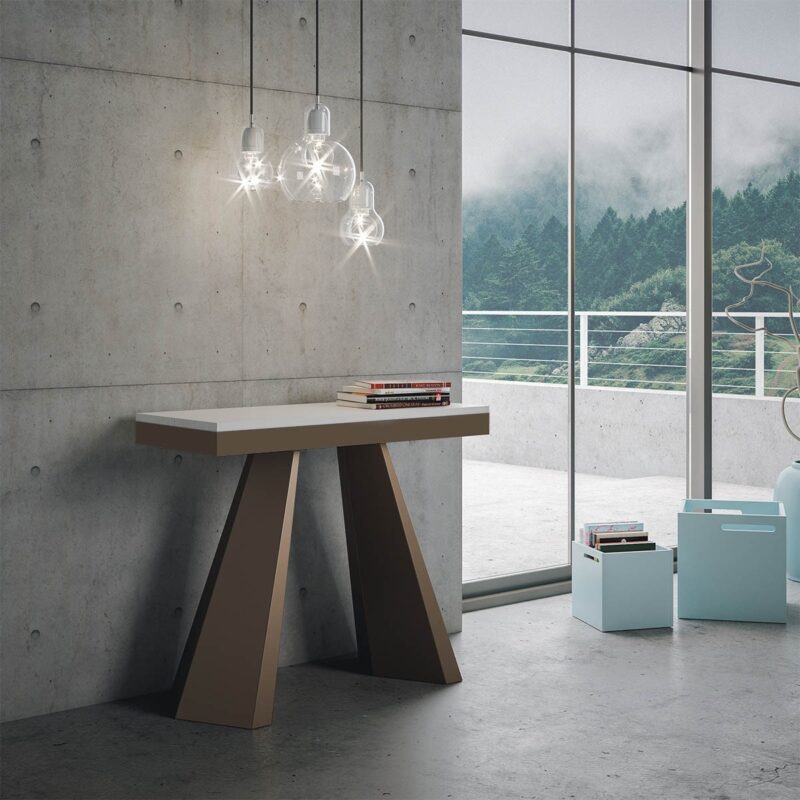 Consolle allungabile 90x40/300 cm Diamante Evolution bianco frassino - immagine 2
