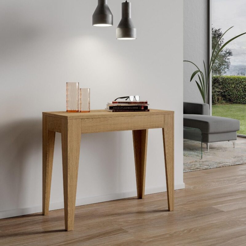 Consolle allungabile 90x42/302 cm Isotta quercia natura - immagine 2