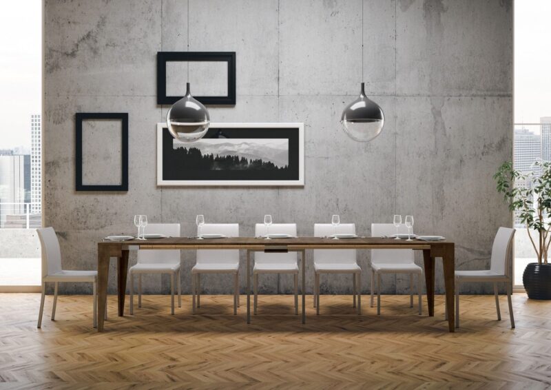 Consolle allungabile 90x42/302 cm Isotta noce - immagine 4