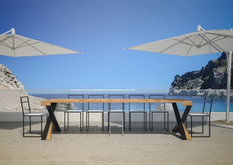 Consolle allungabile 90x40/290 cm Diago abete tinto - immagine 4