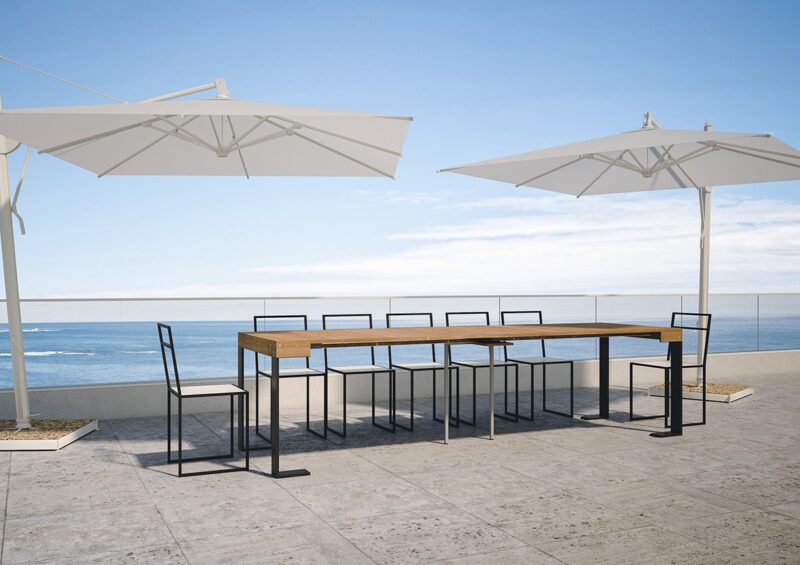 Consolle allungabile 90x40/290 cm Tecno abete tinto - immagine 4