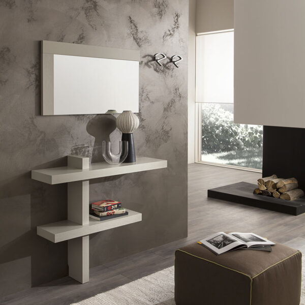 Consolle Sandy 530 La Primavera - dettaglio piano, finitura legno, design minimal