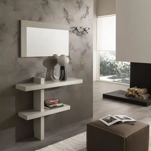 Consolle Sandy 530 La Primavera - dettaglio piano, finitura legno, design minimal