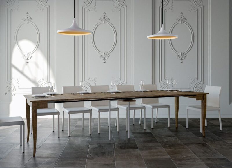 Consolle allungabile 90x48/308 cm Sciabola noce - immagine 4