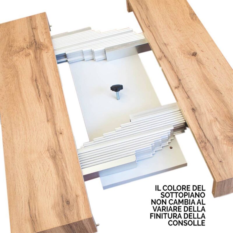Consolle allungabile 90x40/196 cm Tecno Small Evolution noce - immagine 4