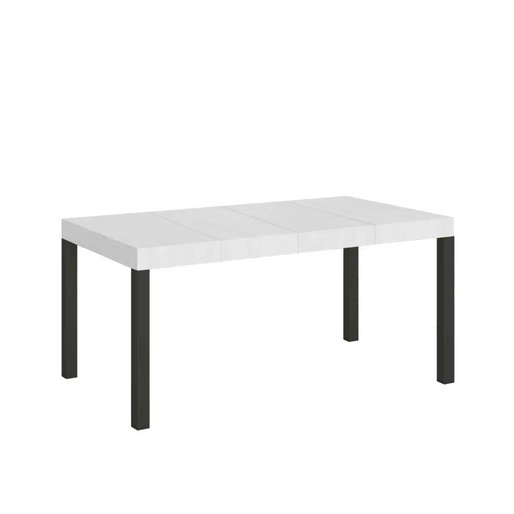 Tavolo allungabile 120/224x90 cm Everyday Premium bianco frassino gambe antracite - foto 1