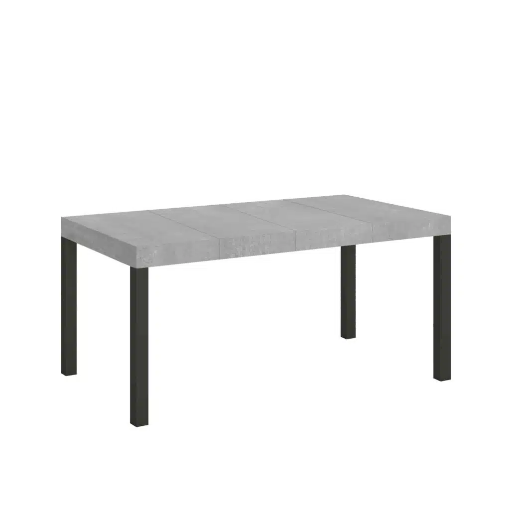Tavolo allungabile 120/380x90 cm Everyday Premium cemento gambe antracite - foto 1