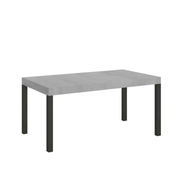 Tavolo allungabile 130/390x90 cm Everyday Premium cemento gambe antracite