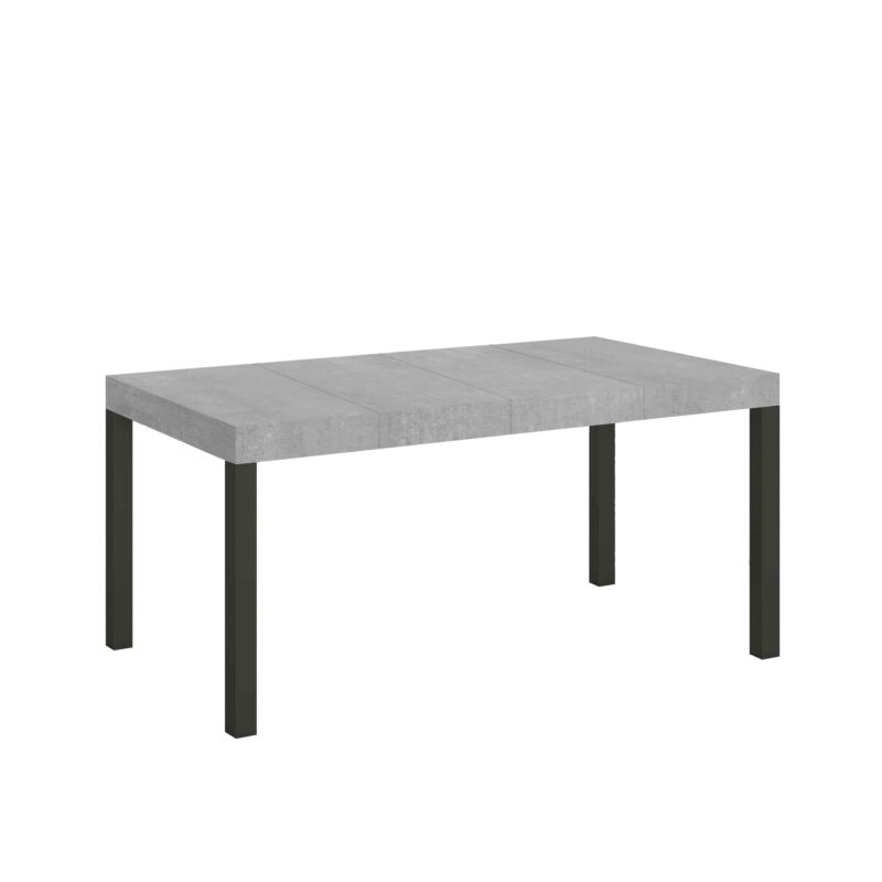 Tavolo allungabile 140/244x90 cm Everyday Premium cemento gambe antracite