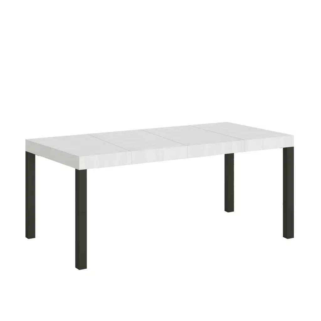 Tavolo allungabile 200/460x90 cm Everyday Premium bianco frassino gambe antracite - foto 1