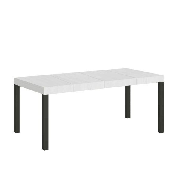 Tavolo allungabile 160/264x90 cm Everyday Premium bianco frassino gambe antracite