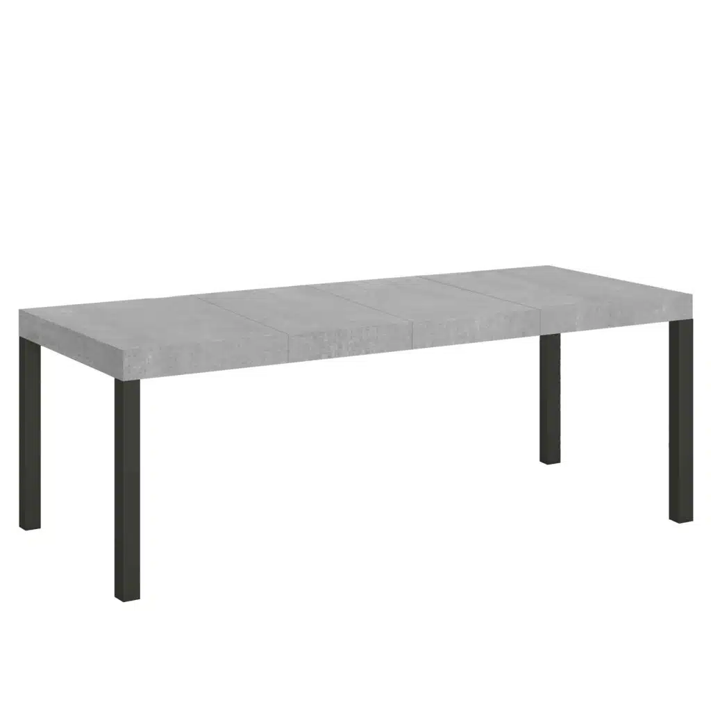 Tavolo allungabile 160/420x90 cm Everyday Premium cemento gambe antracite - foto 1