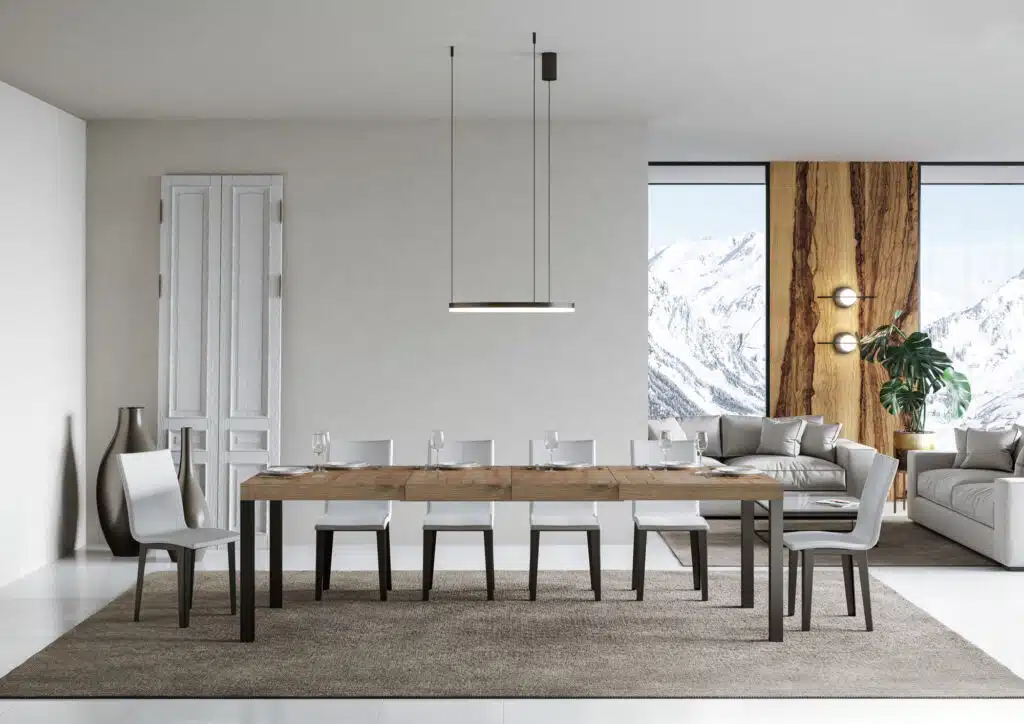 Tavolo allungabile 180/284x90 cm Everyday Premium quercia natura gambe antracite - foto 3
