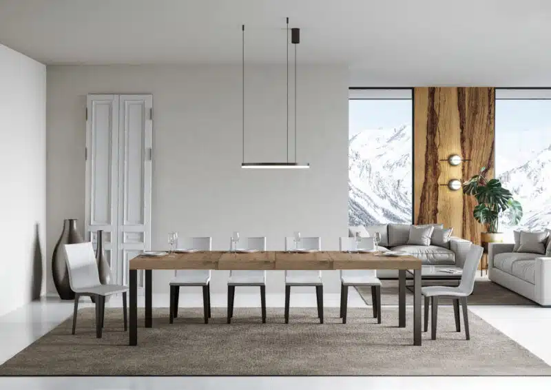 Tavolo allungabile 180/284x90 cm Everyday Premium quercia natura gambe antracite - foto 3