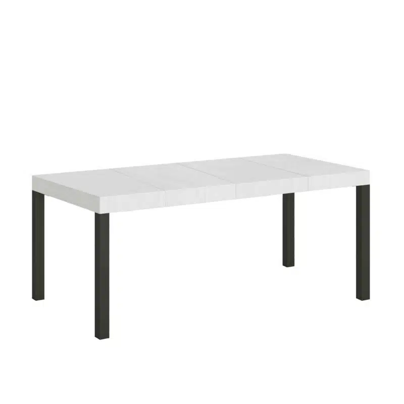 Tavolo allungabile 90/246x90 cm Everyday Premium bianco frassino gambe antracite - foto 1