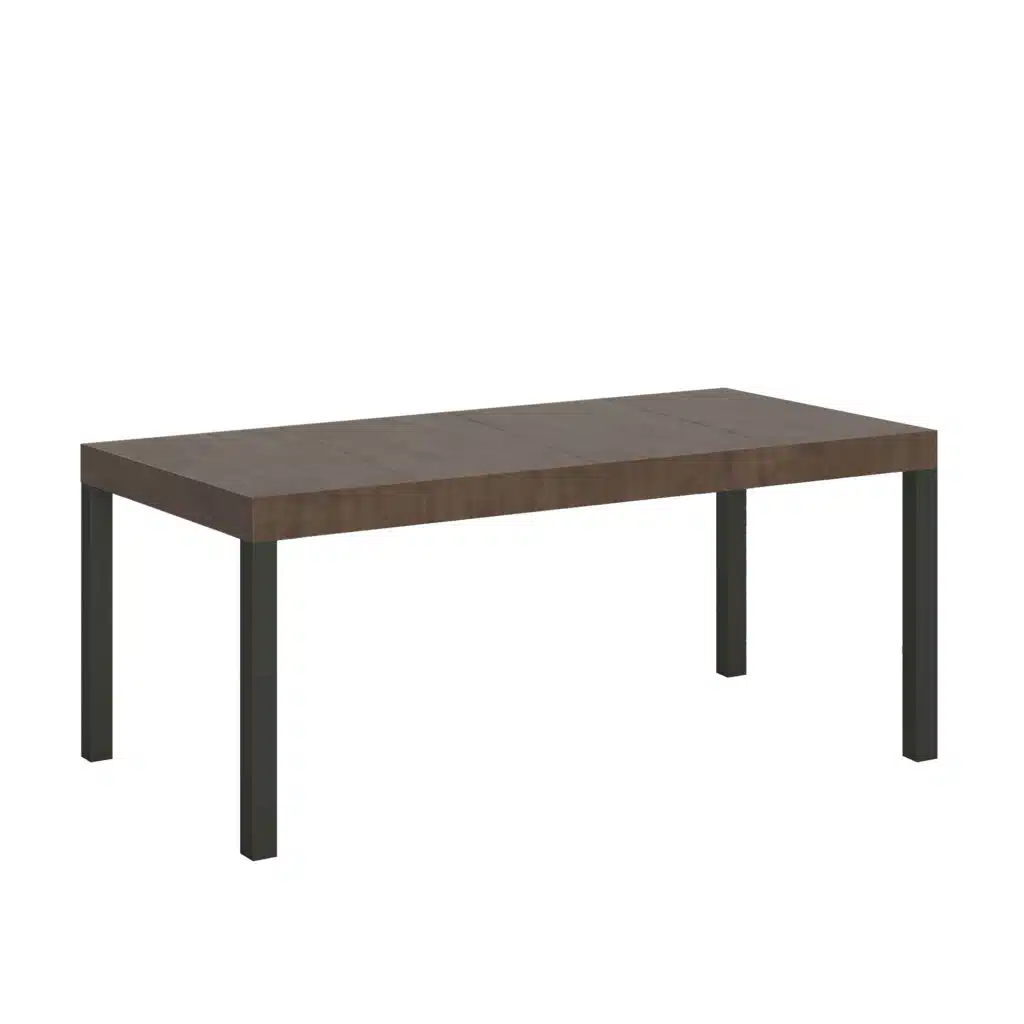 Tavolo allungabile 90/246x90 cm Everyday Premium noce gambe antracite - foto 1