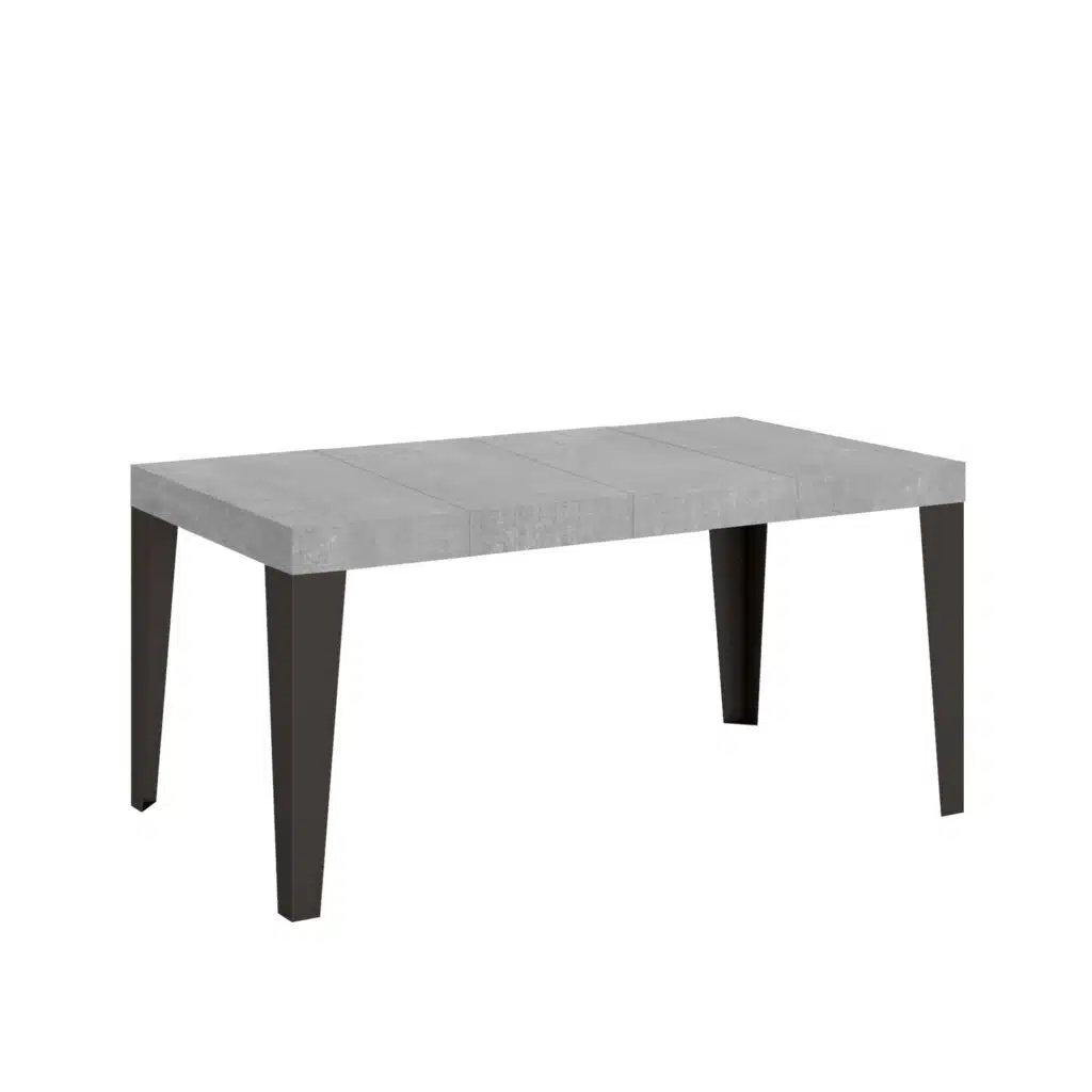Tavolo allungabile 130/390x90 cm Flame Premium cemento gambe antracite - foto 2